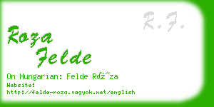 roza felde business card